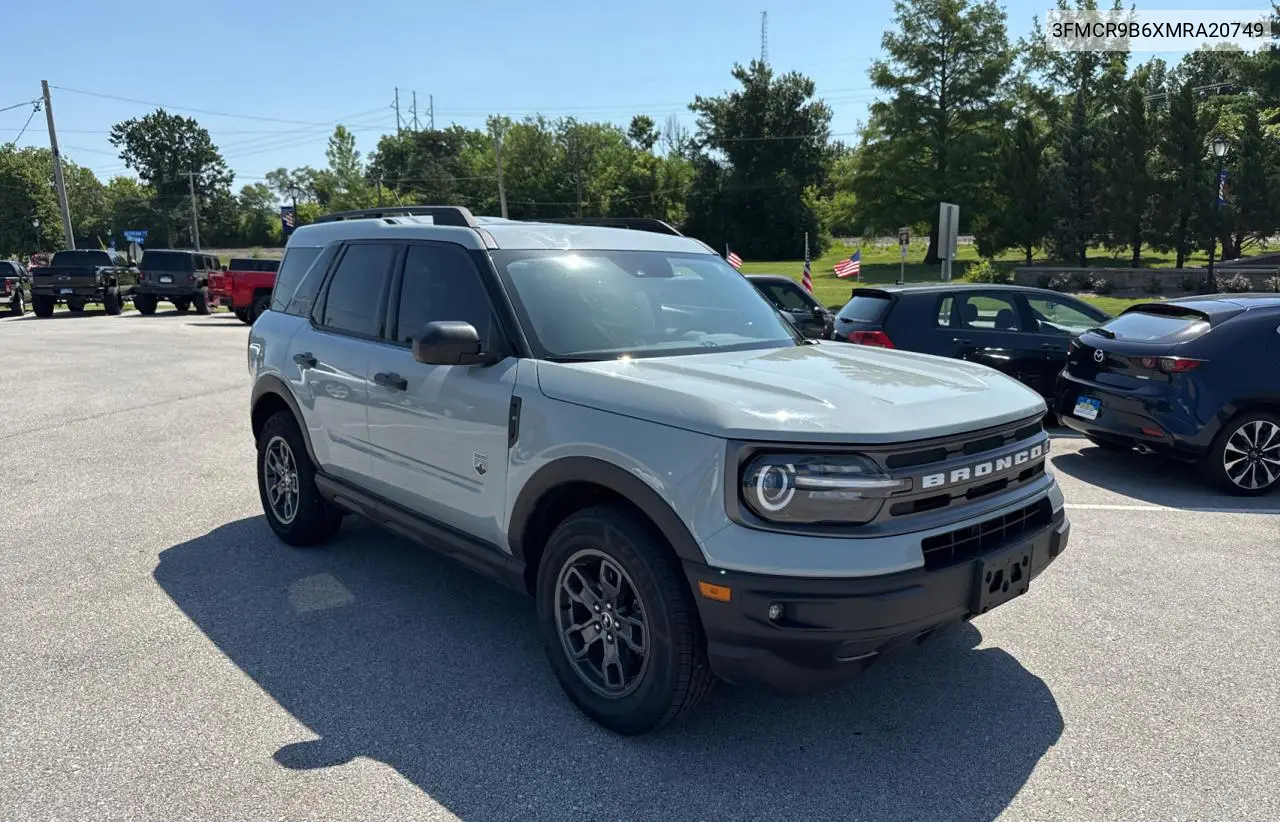 2021 Ford Bronco Sport Big Bend VIN: 3FMCR9B6XMRA20749 Lot: 63786185