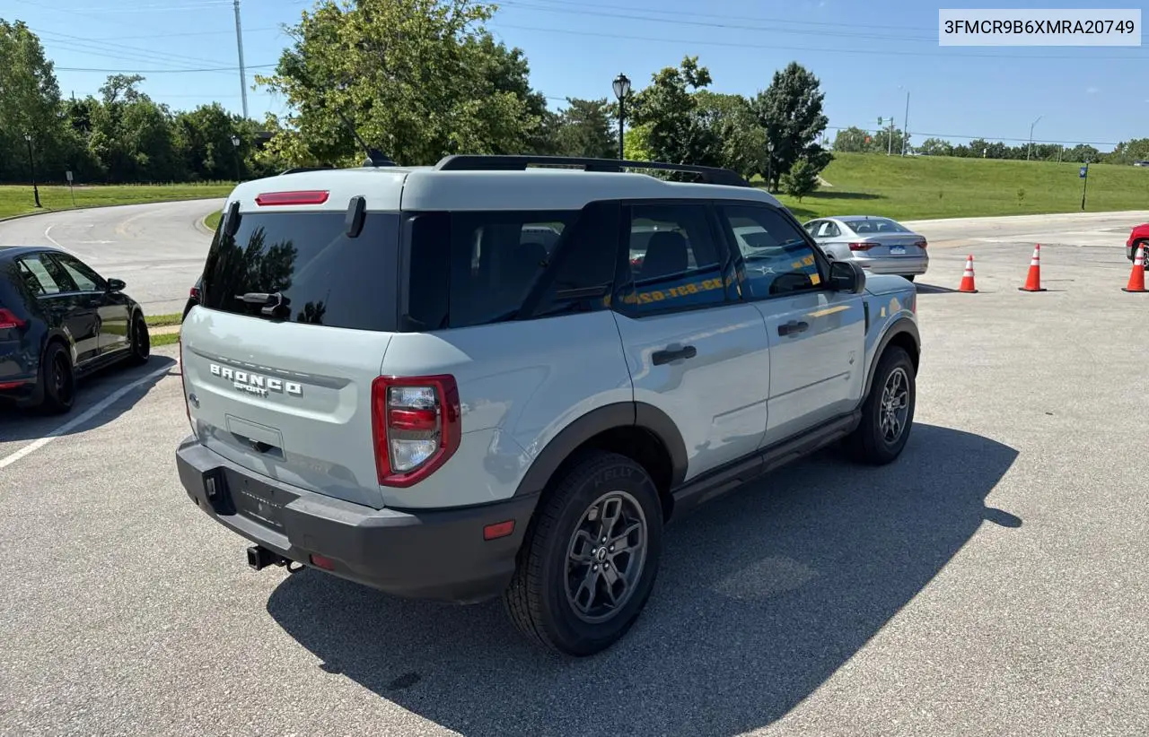 2021 Ford Bronco Sport Big Bend VIN: 3FMCR9B6XMRA20749 Lot: 63786185