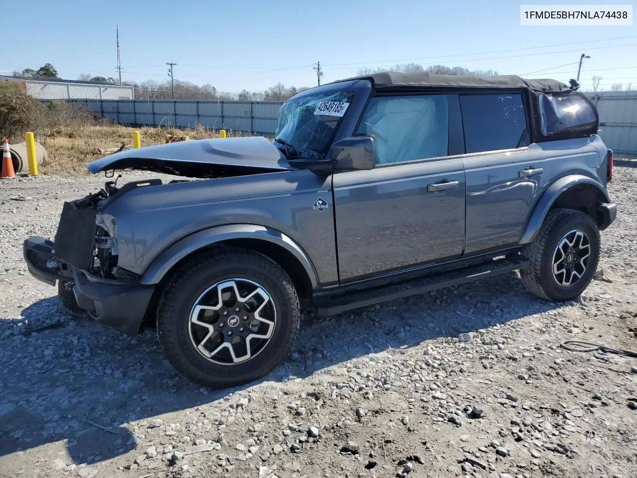 2022 Ford Bronco Base VIN: 1FMDE5BH7NLA74438 Lot: 42649185