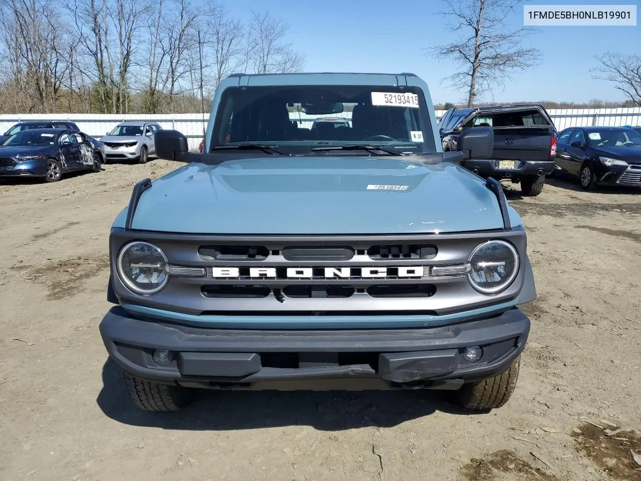 2022 Ford Bronco Base VIN: 1FMDE5BH0NLB19901 Lot: 52193415