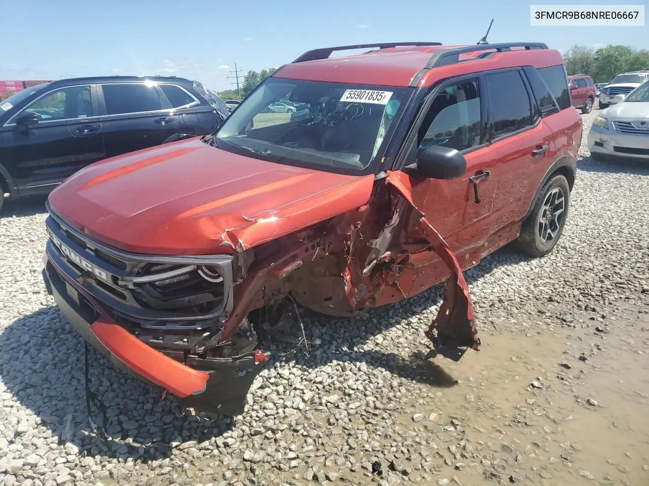 2022 Ford Bronco Sport Big Bend VIN: 3FMCR9B68NRE06667 Lot: 55901835