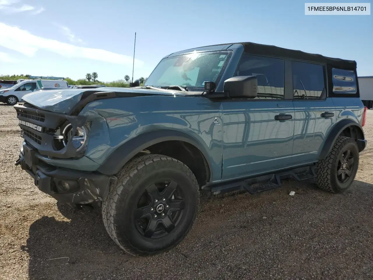 2022 Ford Bronco Base VIN: 1FMEE5BP6NLB14701 Lot: 56496555