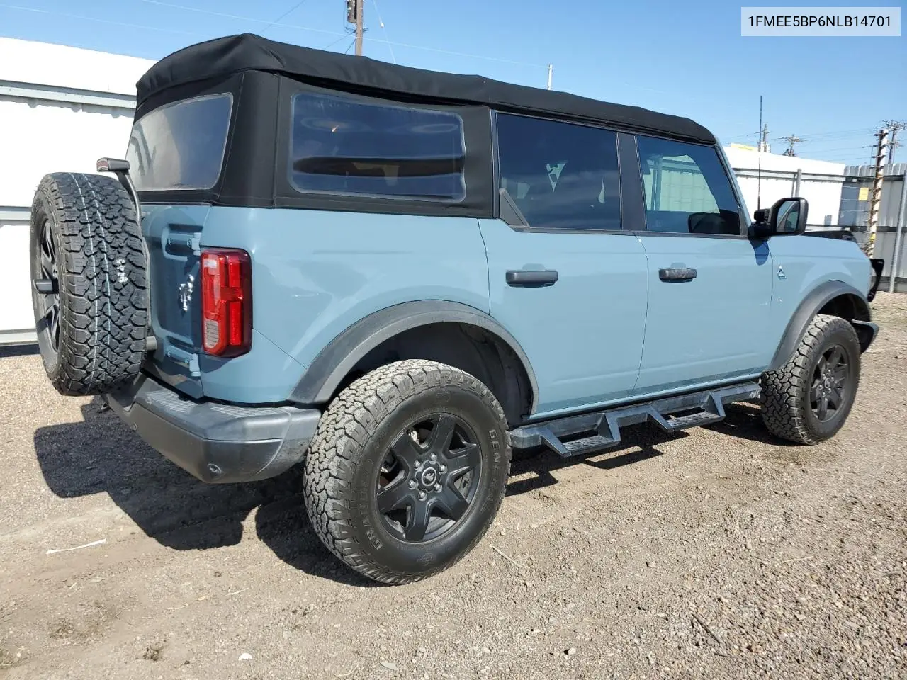 2022 Ford Bronco Base VIN: 1FMEE5BP6NLB14701 Lot: 56496555