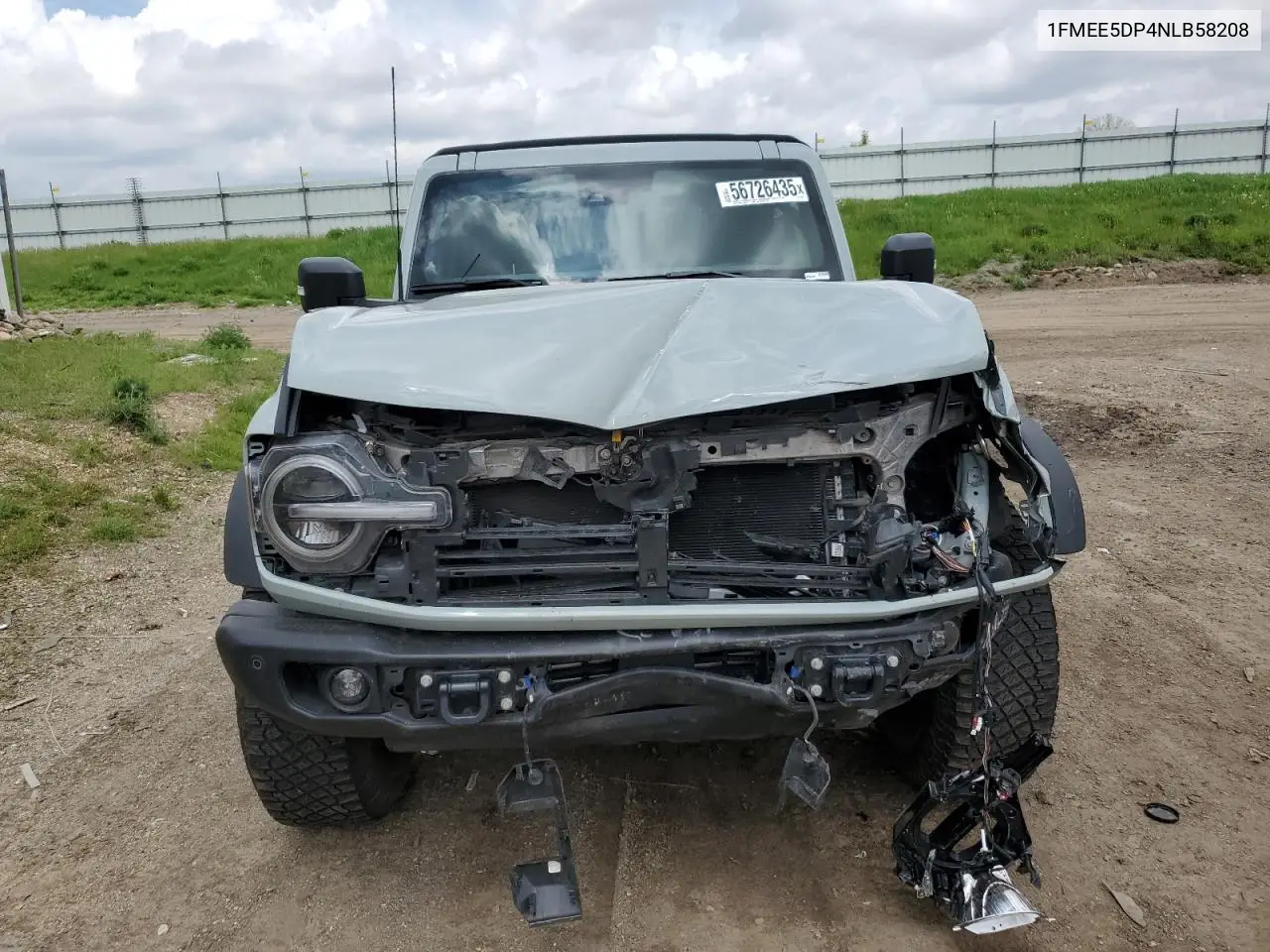 2022 Ford Bronco Base VIN: 1FMEE5DP4NLB58208 Lot: 56726435