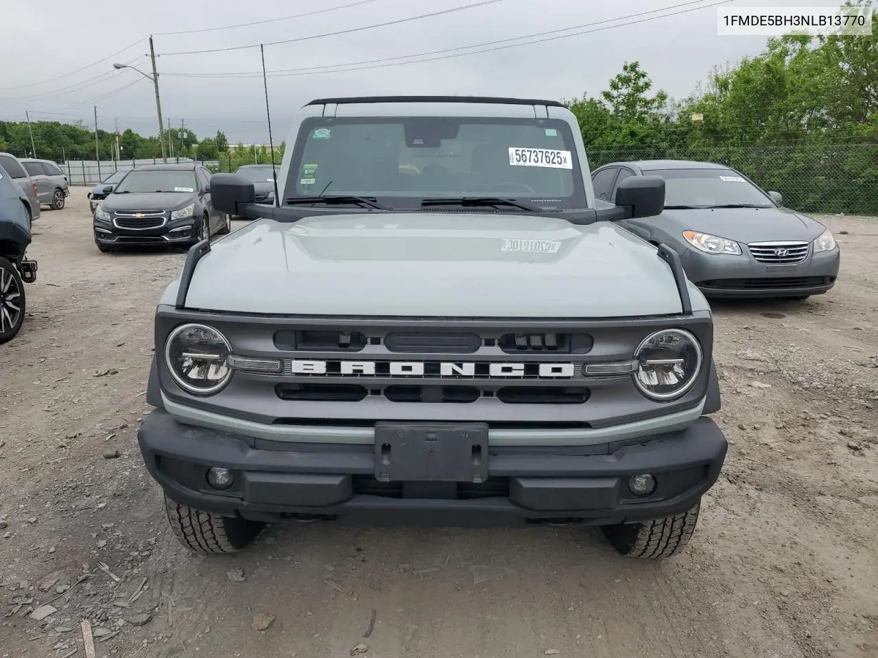 2022 Ford Bronco Base VIN: 1FMDE5BH3NLB13770 Lot: 56737625