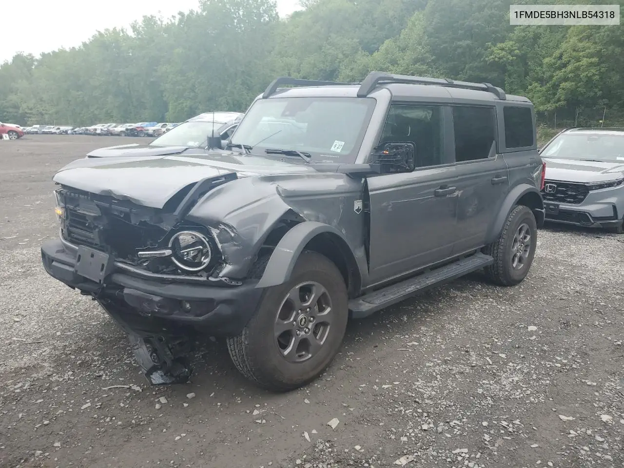 2022 Ford Bronco Base VIN: 1FMDE5BH3NLB54318 Lot: 58734885