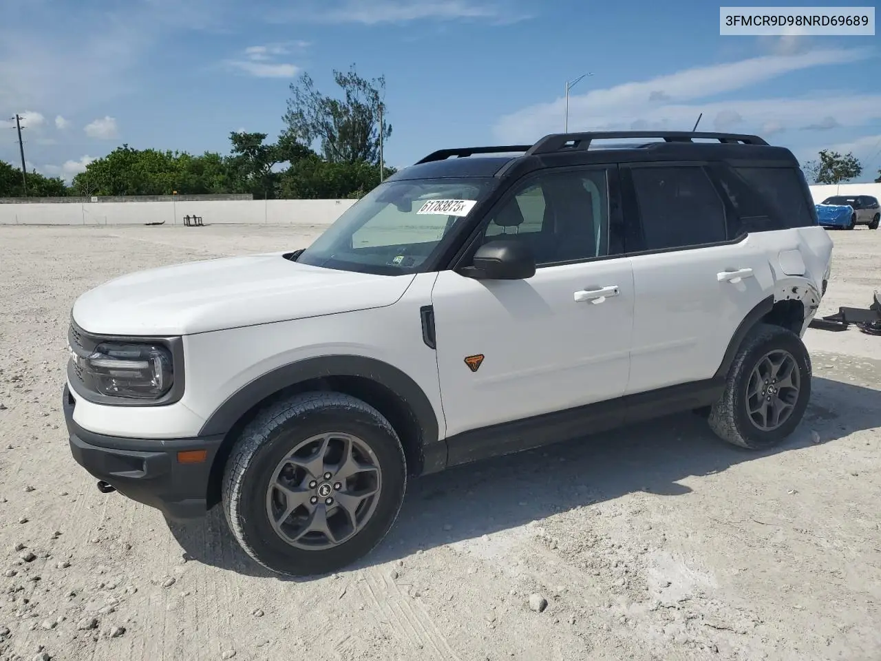 2022 Ford Bronco Sport Badlands VIN: 3FMCR9D98NRD69689 Lot: 61783875