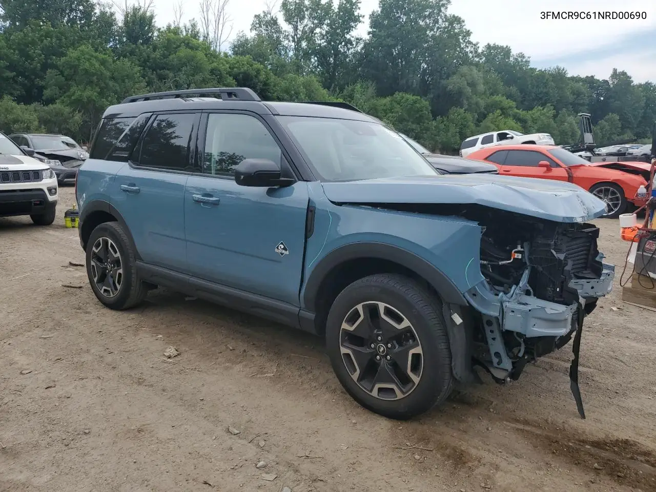 2022 Ford Bronco Sport Outer Banks VIN: 3FMCR9C61NRD00690 Lot: 61822235