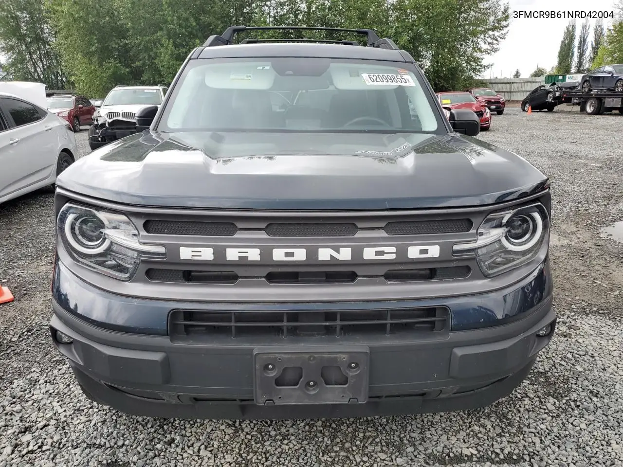 2022 Ford Bronco Sport Big Bend VIN: 3FMCR9B61NRD42004 Lot: 62099855