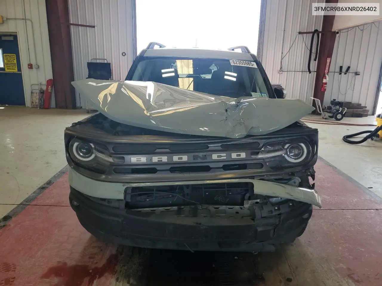 2022 Ford Bronco Sport Big Bend VIN: 3FMCR9B6XNRD26402 Lot: 62355985