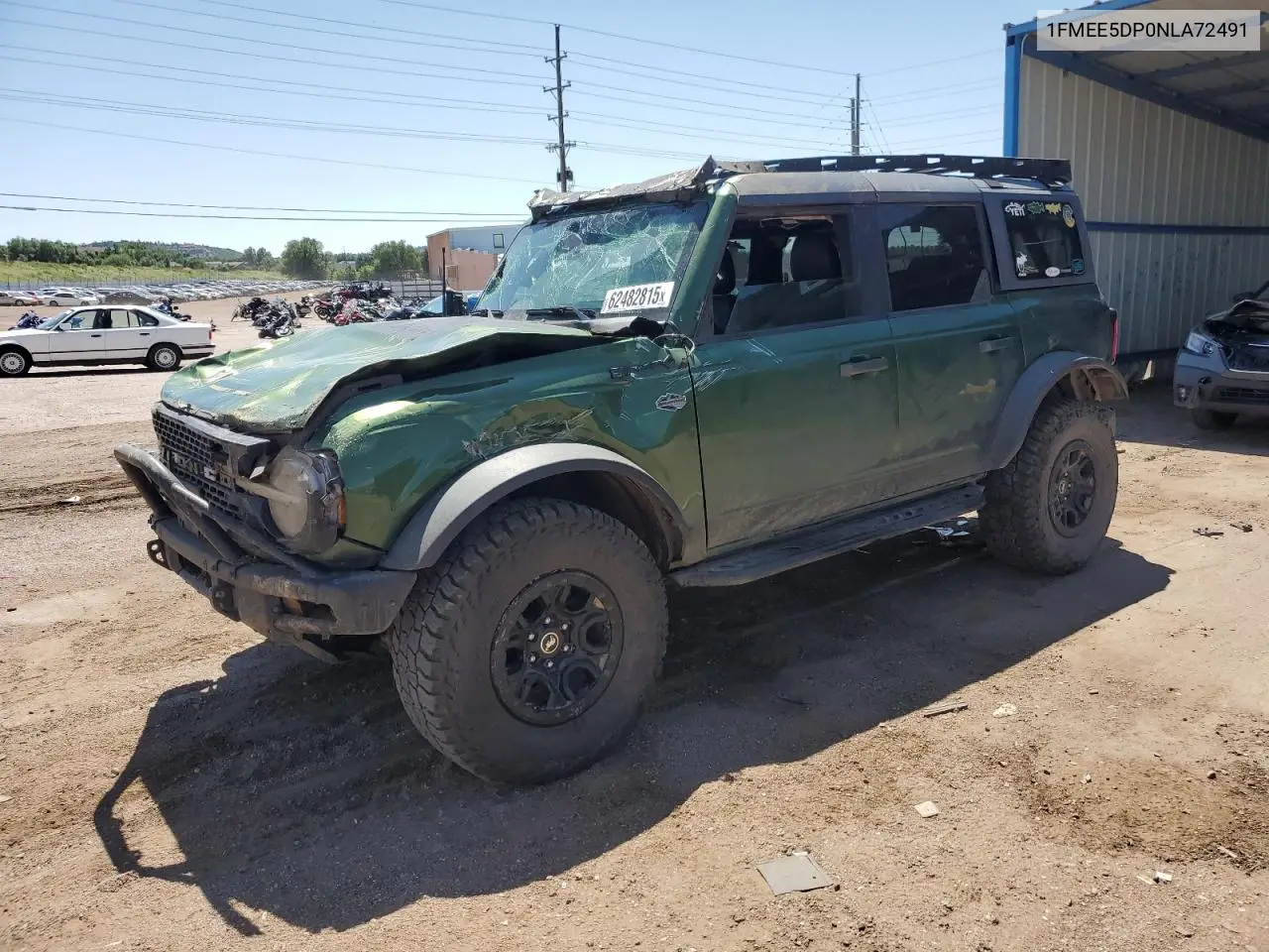 2022 Ford Bronco Base VIN: 1FMEE5DP0NLA72491 Lot: 62482815