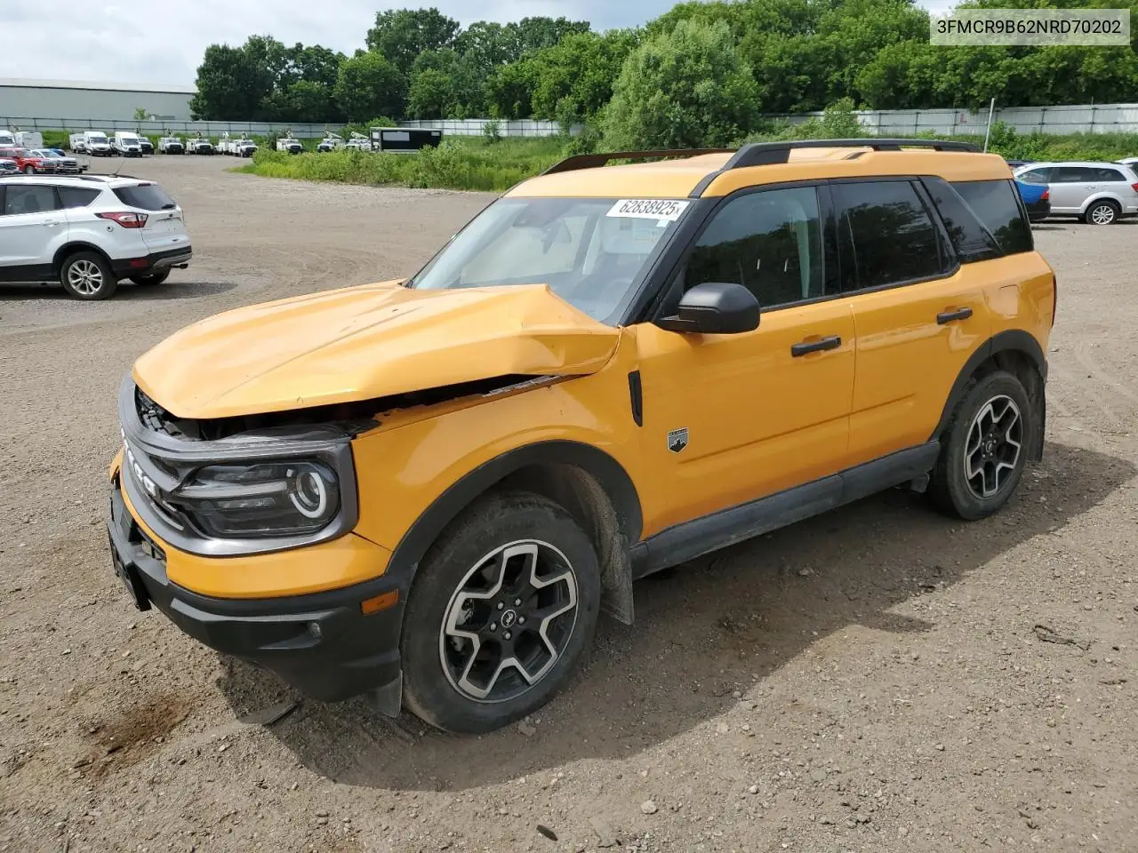 2022 Ford Bronco Sport Big Bend VIN: 3FMCR9B62NRD70202 Lot: 62838925