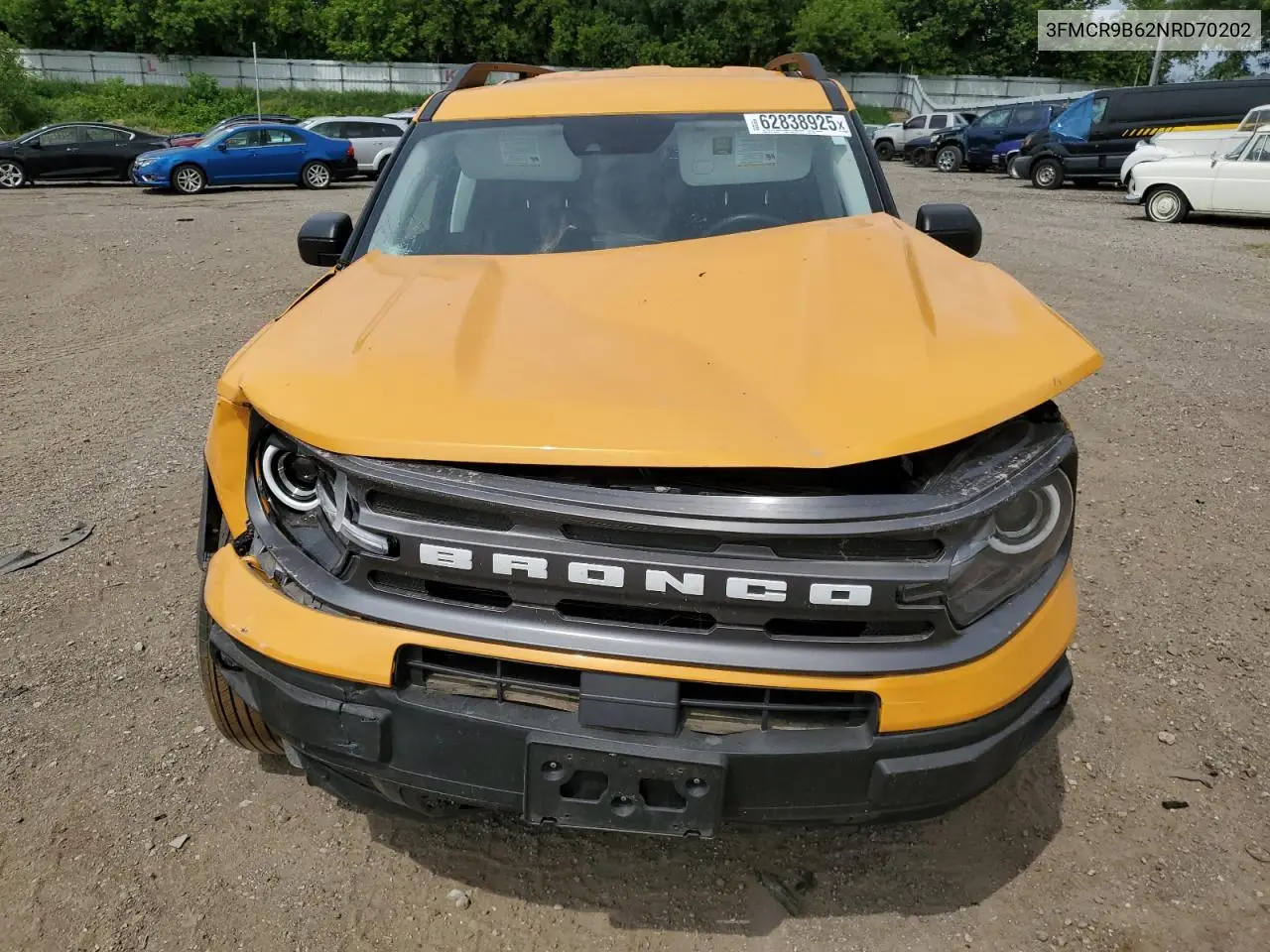 2022 Ford Bronco Sport Big Bend VIN: 3FMCR9B62NRD70202 Lot: 62838925