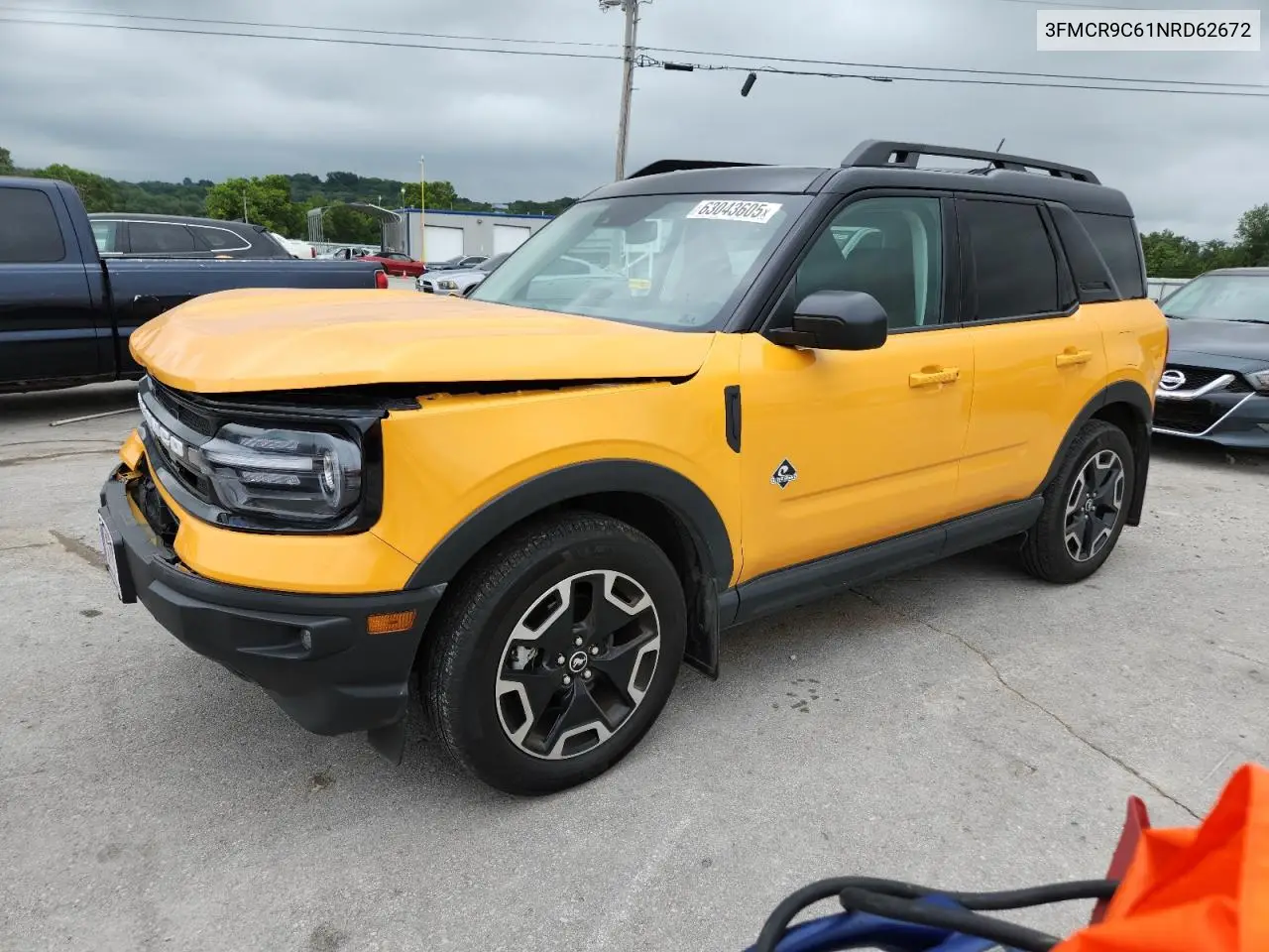 2022 Ford Bronco Sport Outer Banks VIN: 3FMCR9C61NRD62672 Lot: 63043605