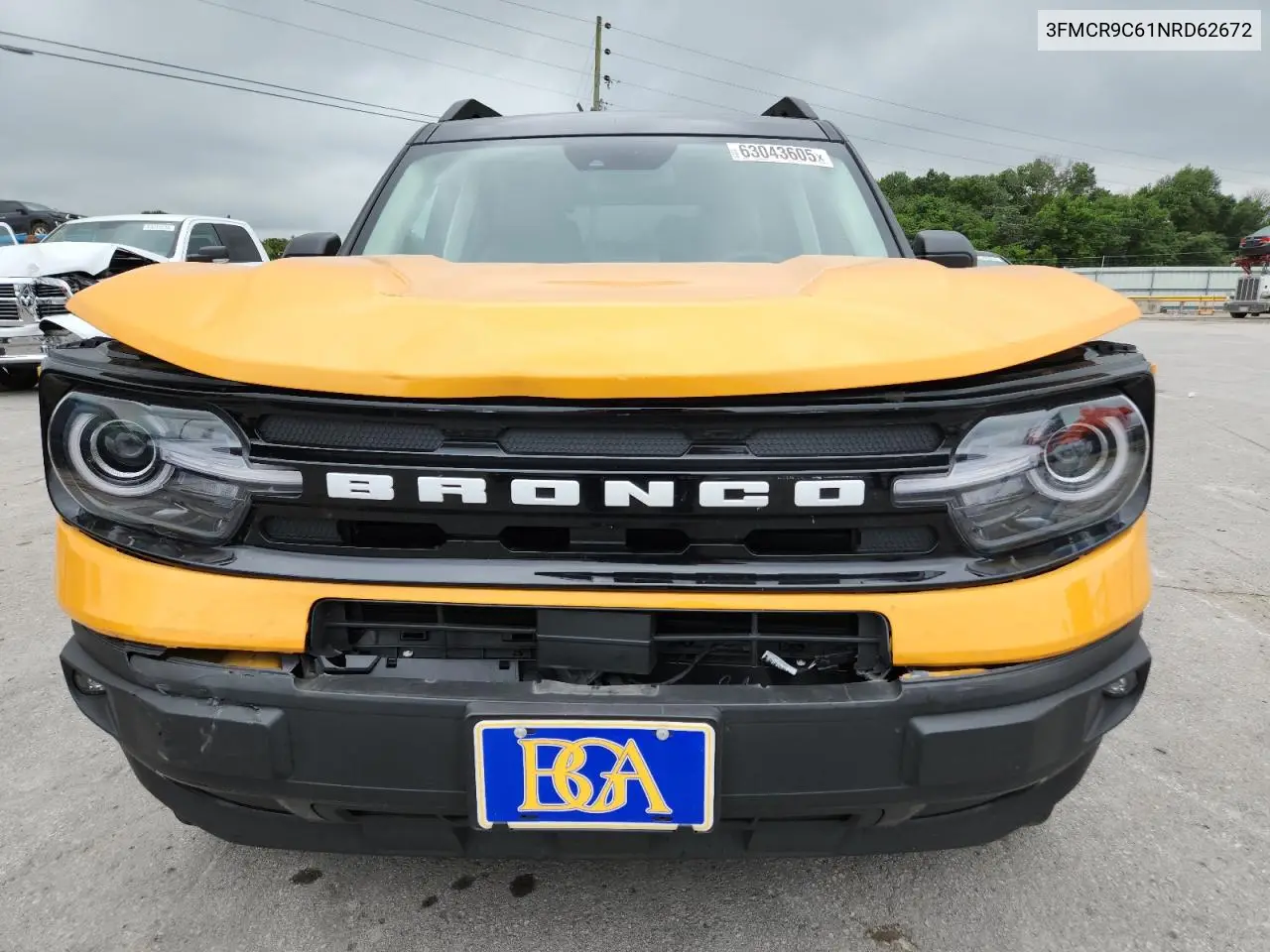 2022 Ford Bronco Sport Outer Banks VIN: 3FMCR9C61NRD62672 Lot: 63043605
