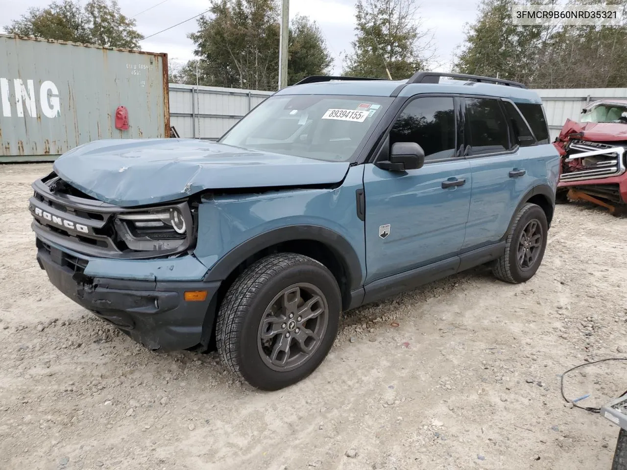 2022 Ford Bronco Sport Big Bend VIN: 3FMCR9B60NRD35321 Lot: 89394155