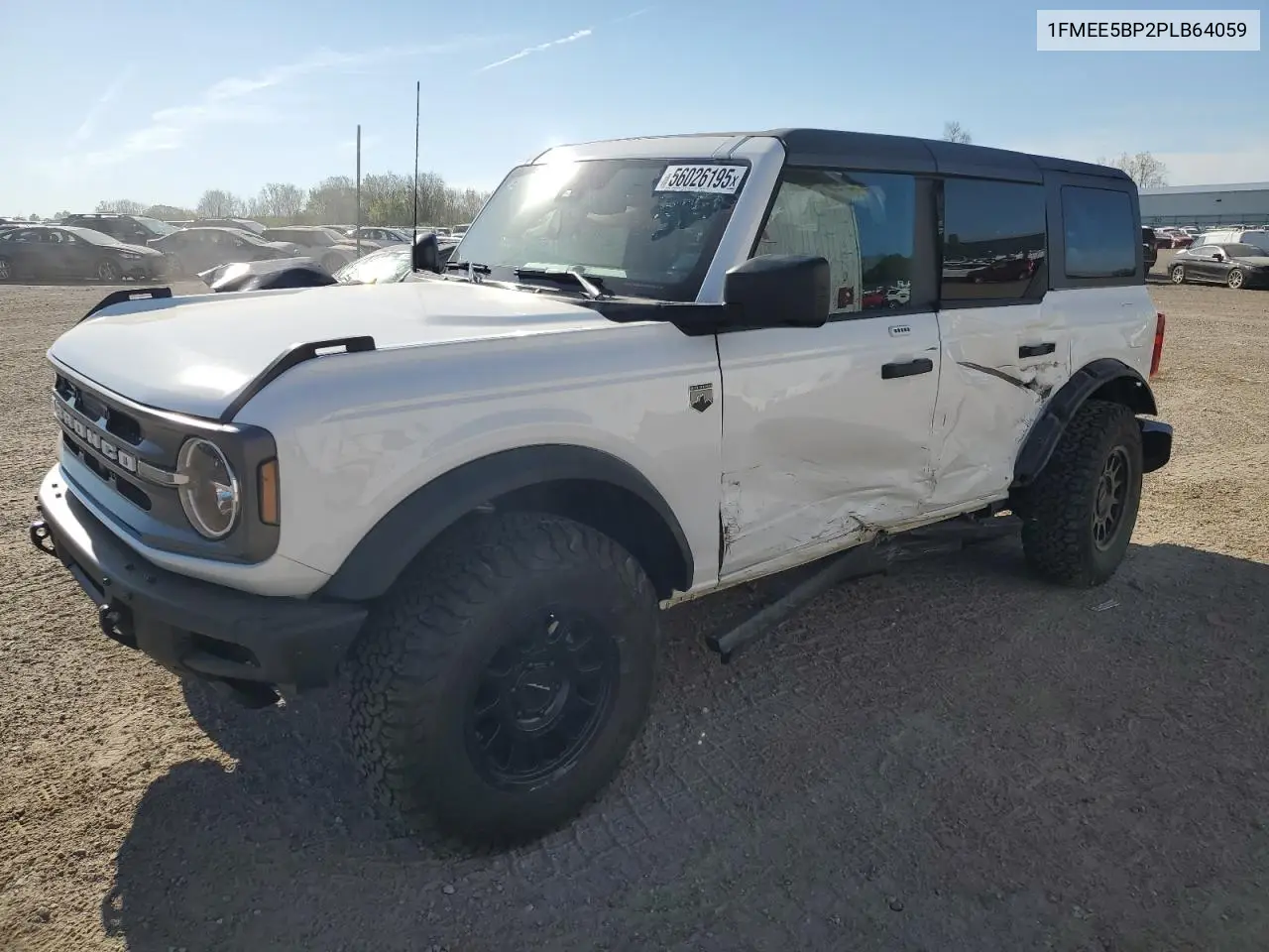 2023 Ford Bronco Base VIN: 1FMEE5BP2PLB64059 Lot: 56026195
