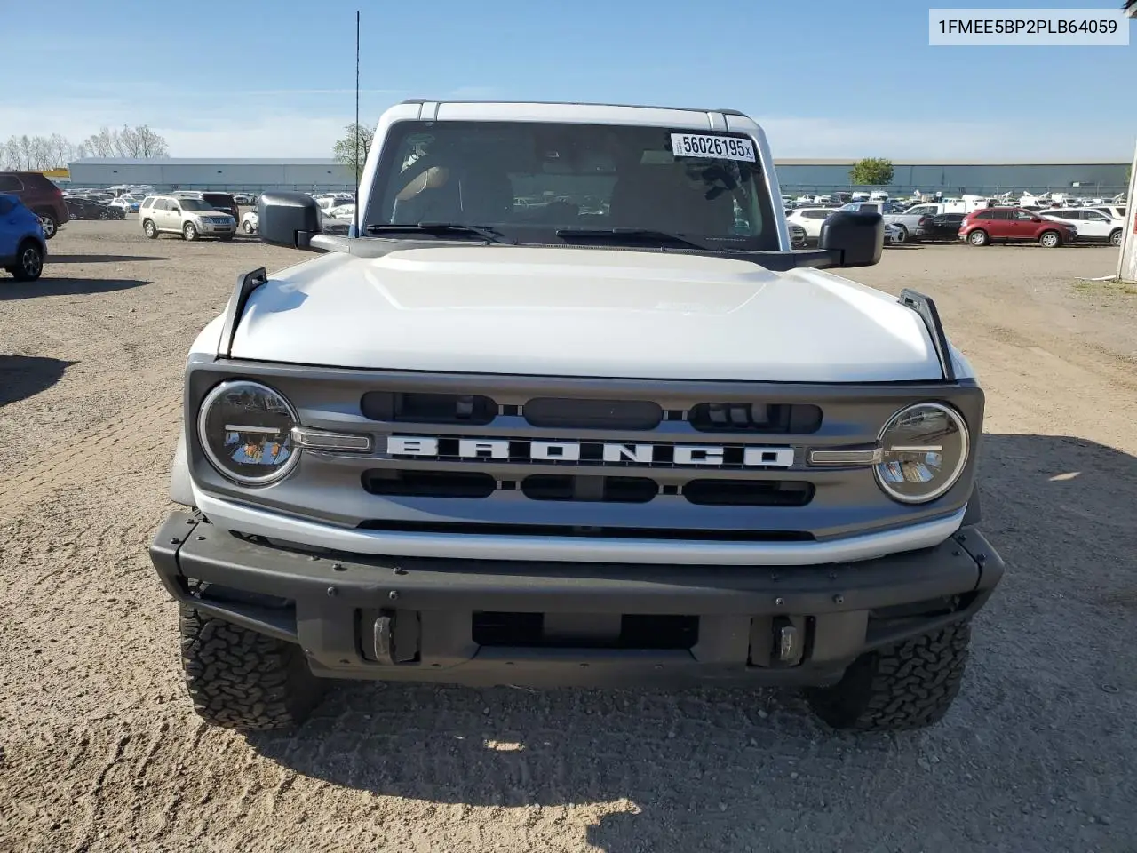 2023 Ford Bronco Base VIN: 1FMEE5BP2PLB64059 Lot: 56026195