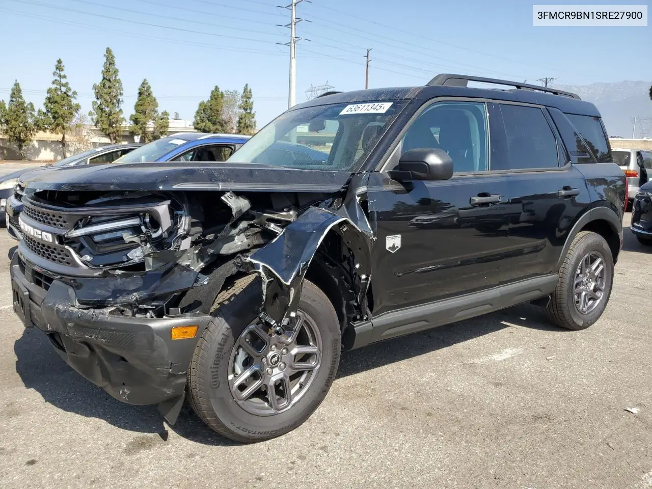 2025 Ford Bronco Sport Big Bend VIN: 3FMCR9BN1SRE27900 Lot: 63611345