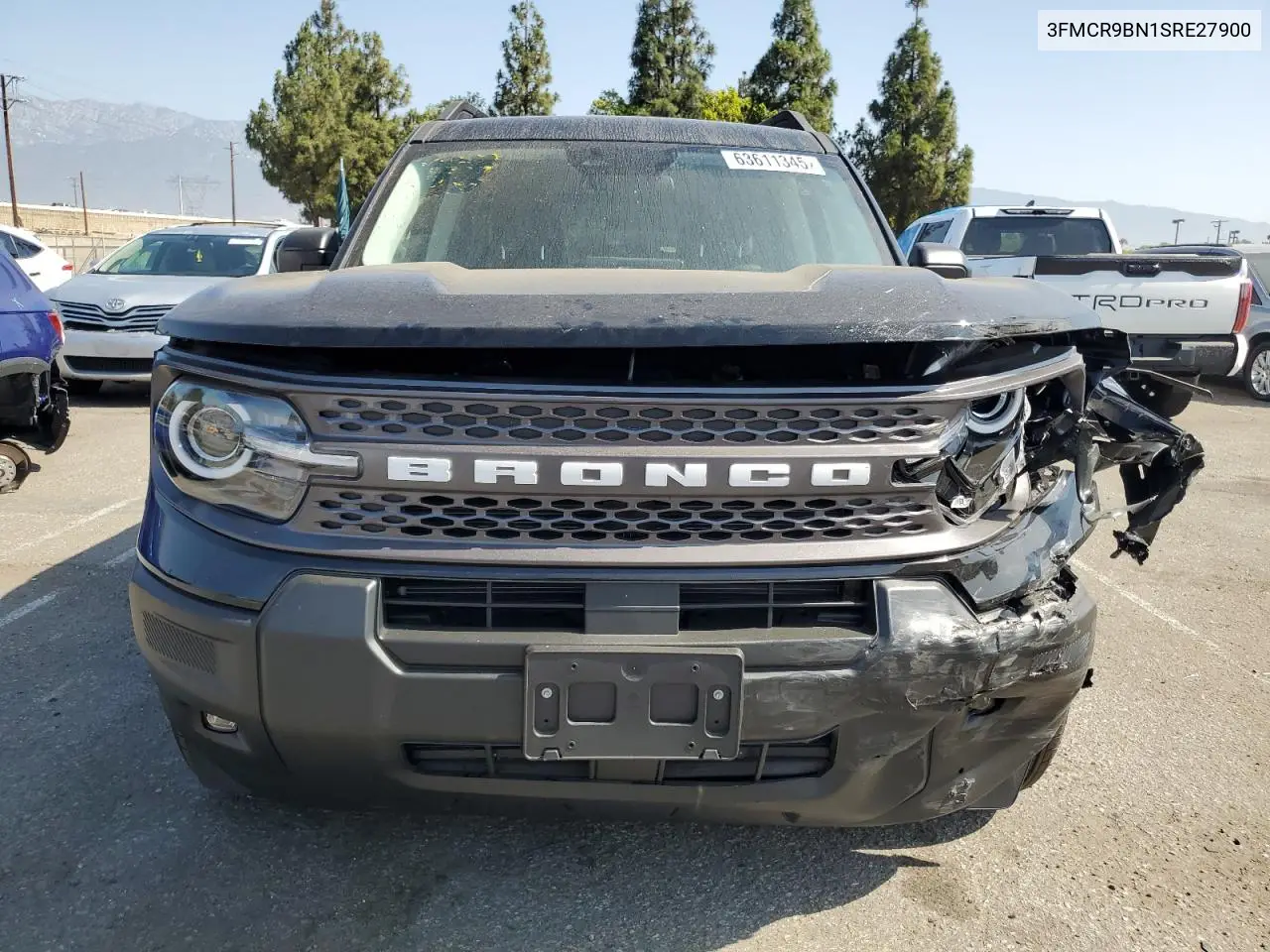 2025 Ford Bronco Sport Big Bend VIN: 3FMCR9BN1SRE27900 Lot: 63611345