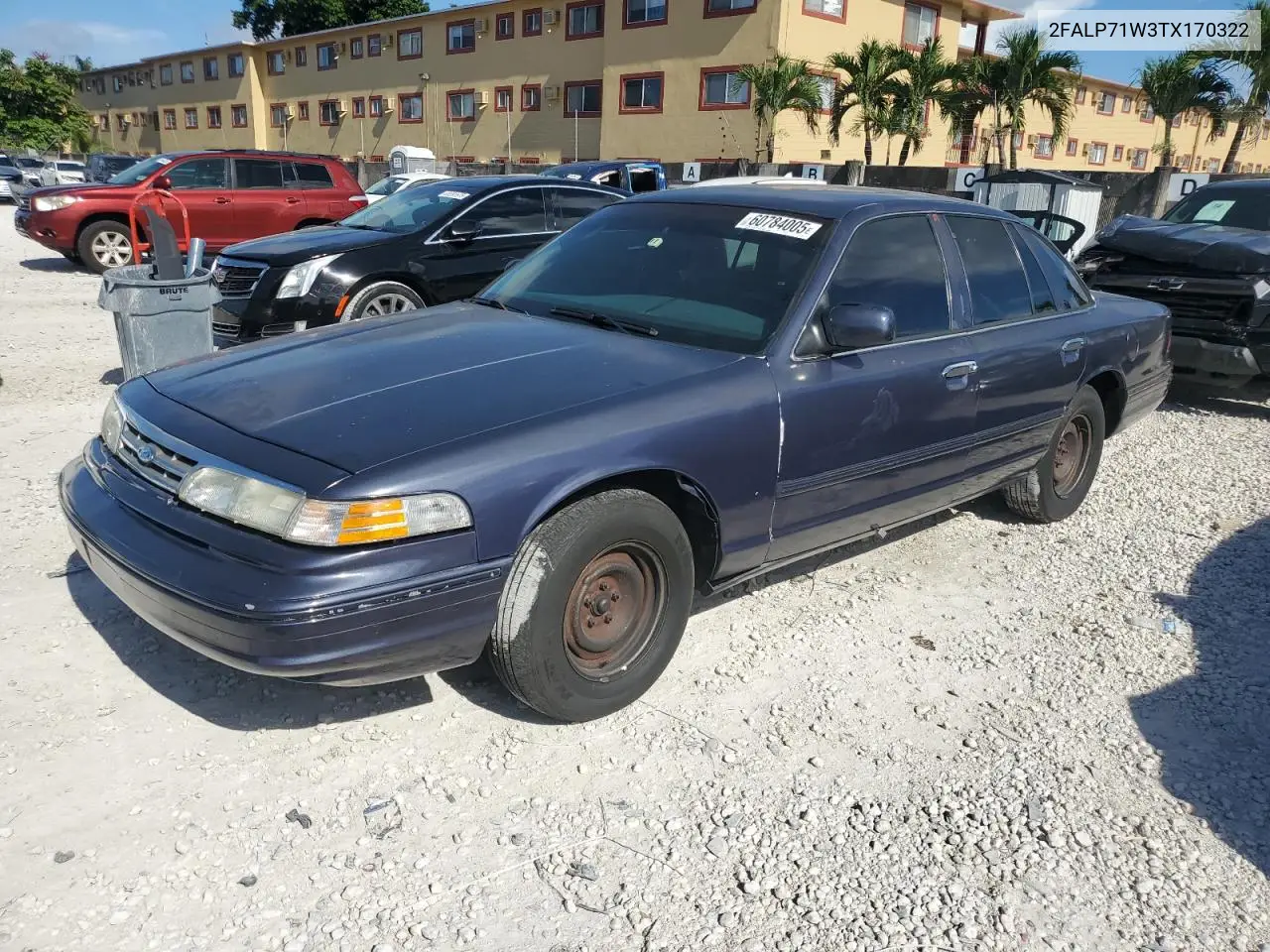 1996 Ford Crown Victoria Police Interceptor VIN: 2FALP71W3TX170322 Lot: 60784005