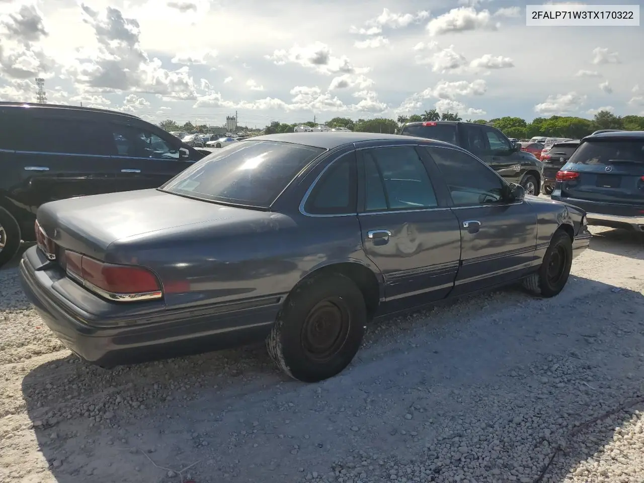 1996 Ford Crown Victoria Police Interceptor VIN: 2FALP71W3TX170322 Lot: 60784005
