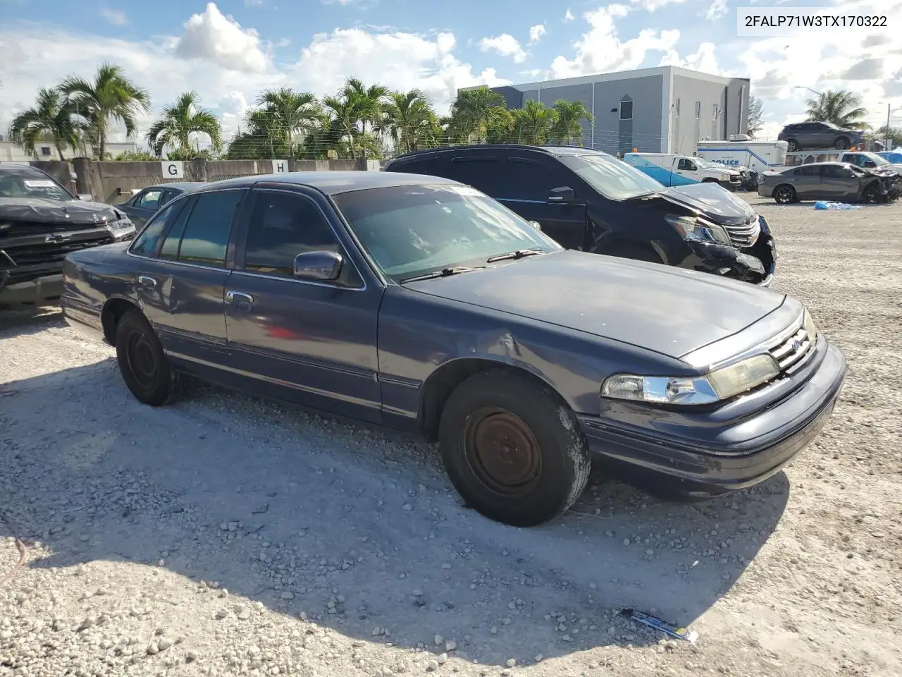 1996 Ford Crown Victoria Police Interceptor VIN: 2FALP71W3TX170322 Lot: 60784005