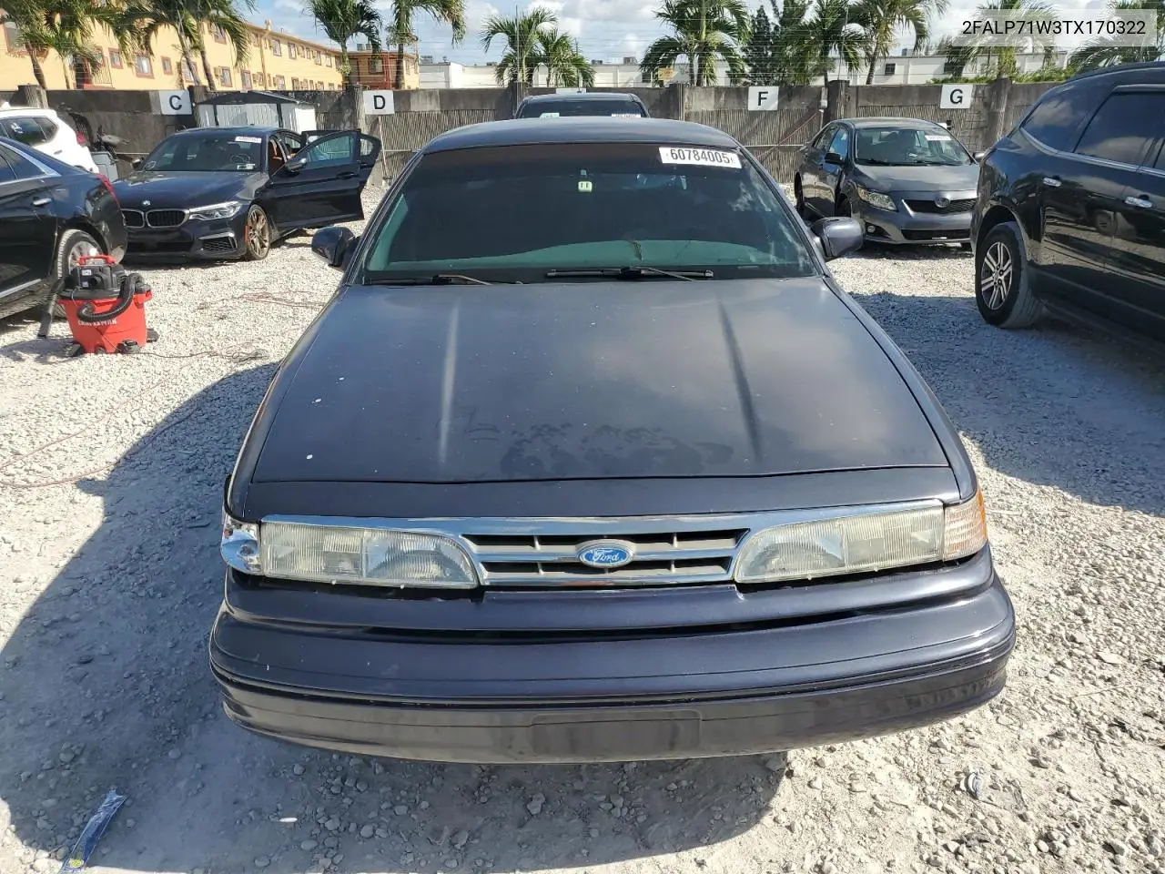 1996 Ford Crown Victoria Police Interceptor VIN: 2FALP71W3TX170322 Lot: 60784005