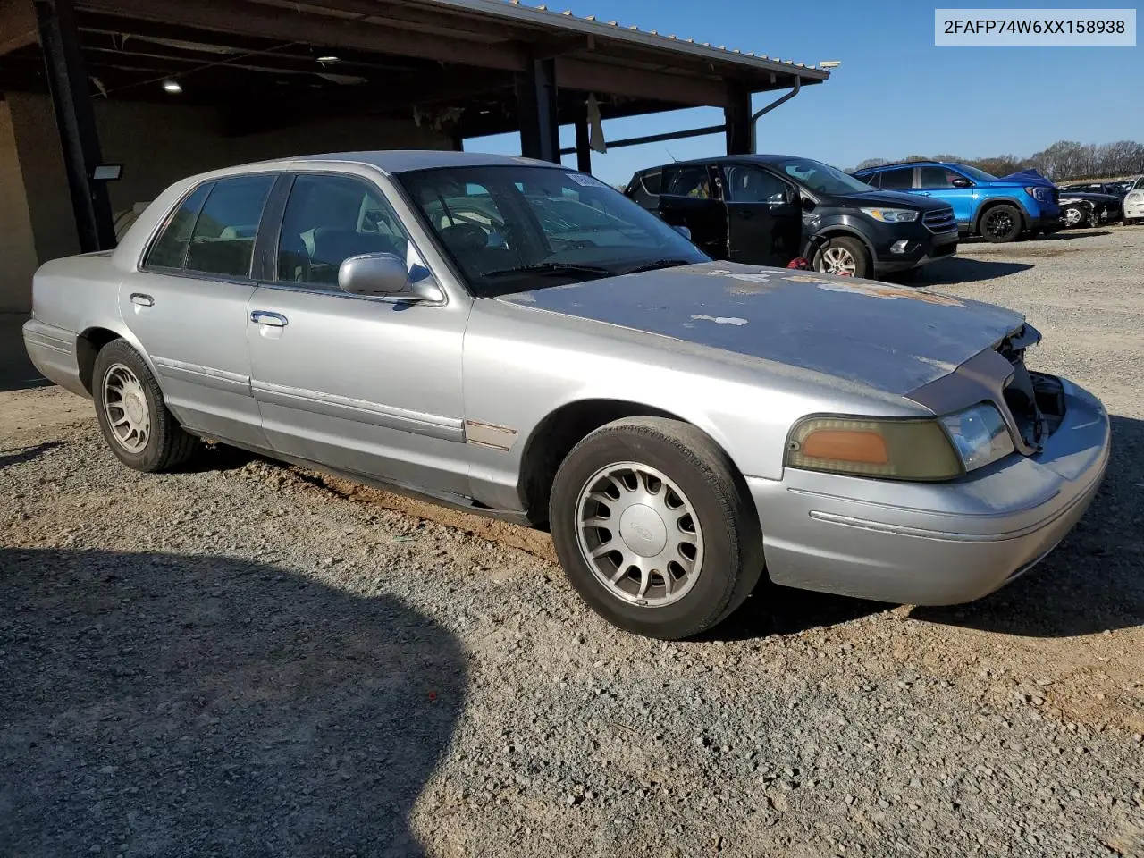 1999 Ford Crown Victoria Lx VIN: 2FAFP74W6XX158938 Lot: 49583425