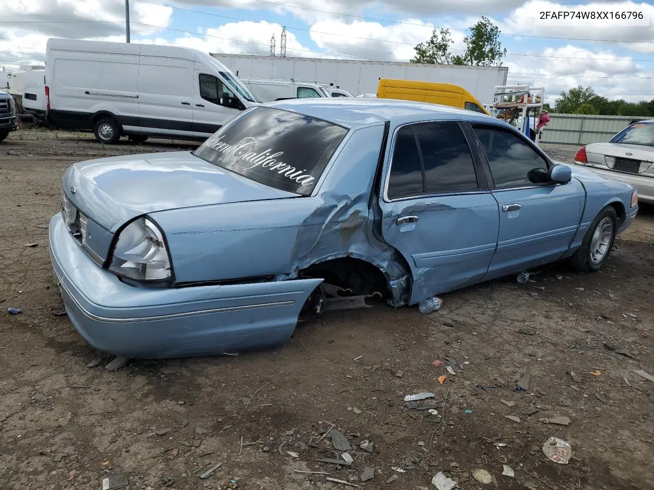 1999 Ford Crown Victoria Lx VIN: 2FAFP74W8XX166796 Lot: 56902525