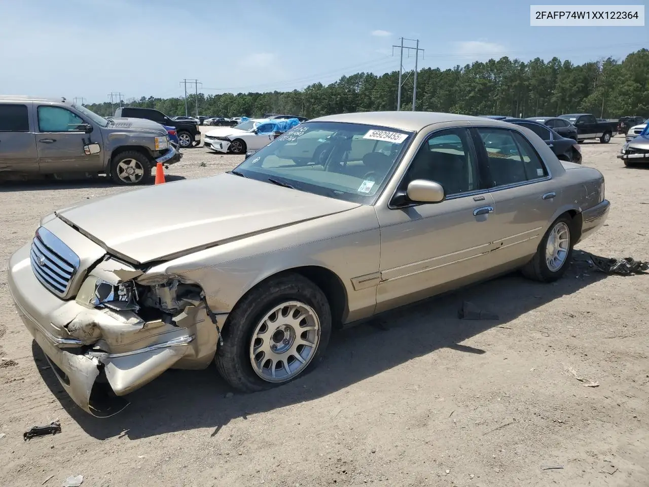 1999 Ford Crown Victoria Lx VIN: 2FAFP74W1XX122364 Lot: 56929455