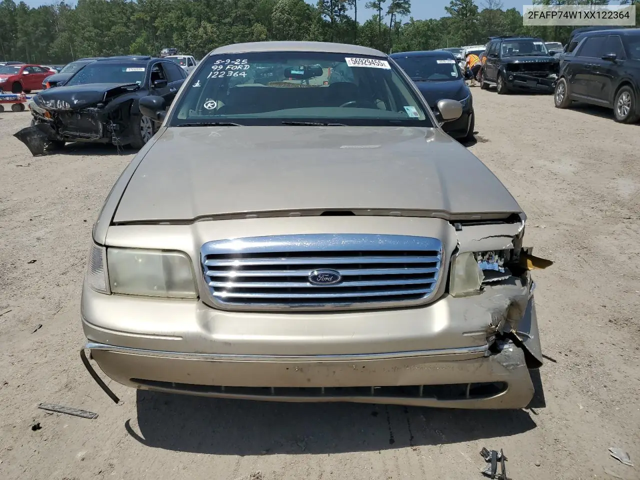 1999 Ford Crown Victoria Lx VIN: 2FAFP74W1XX122364 Lot: 56929455