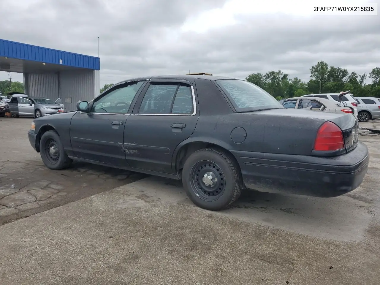 2000 Ford Crown Victoria Police Interceptor VIN: 2FAFP71W0YX215835 Lot: 61430215