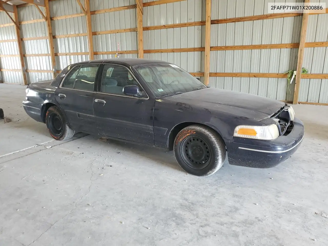 2001 Ford Crown Victoria Police Interceptor VIN: 2FAFP71W01X200886 Lot: 62514295