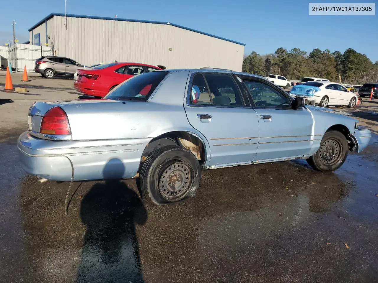 2001 Ford Crown Victoria Police Interceptor VIN: 2FAFP71W01X137305 Lot: 88429395