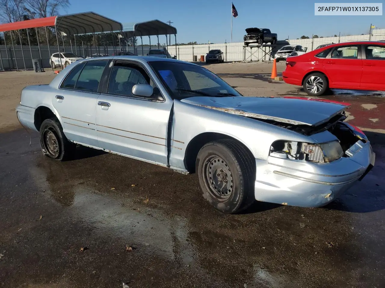 2001 Ford Crown Victoria Police Interceptor VIN: 2FAFP71W01X137305 Lot: 88429395