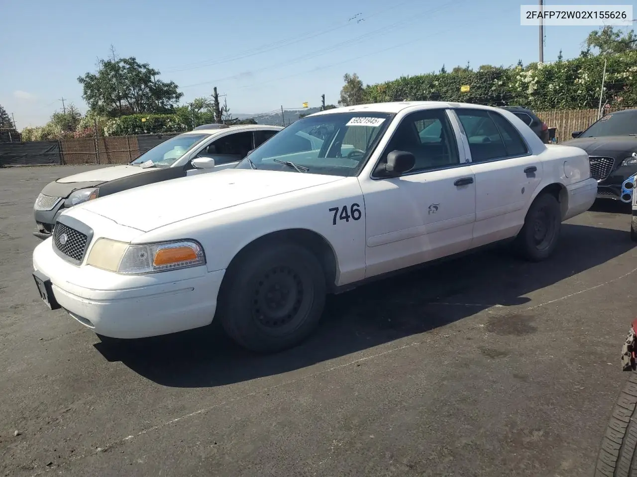 2002 Ford Crown Victoria S VIN: 2FAFP72W02X155626 Lot: 59521945