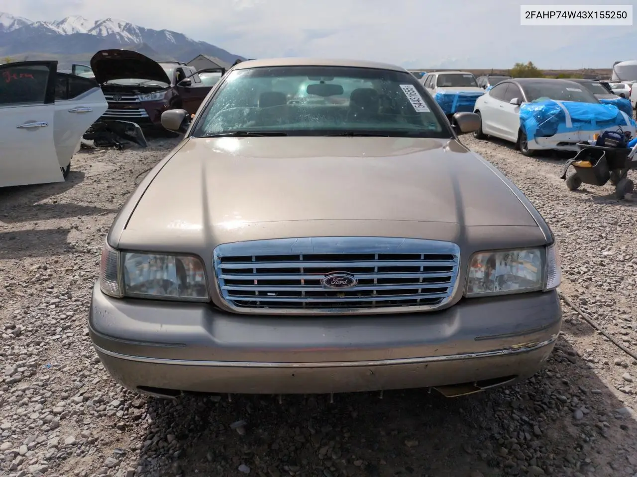 2003 Ford Crown Victoria Lx VIN: 2FAHP74W43X155250 Lot: 54431655
