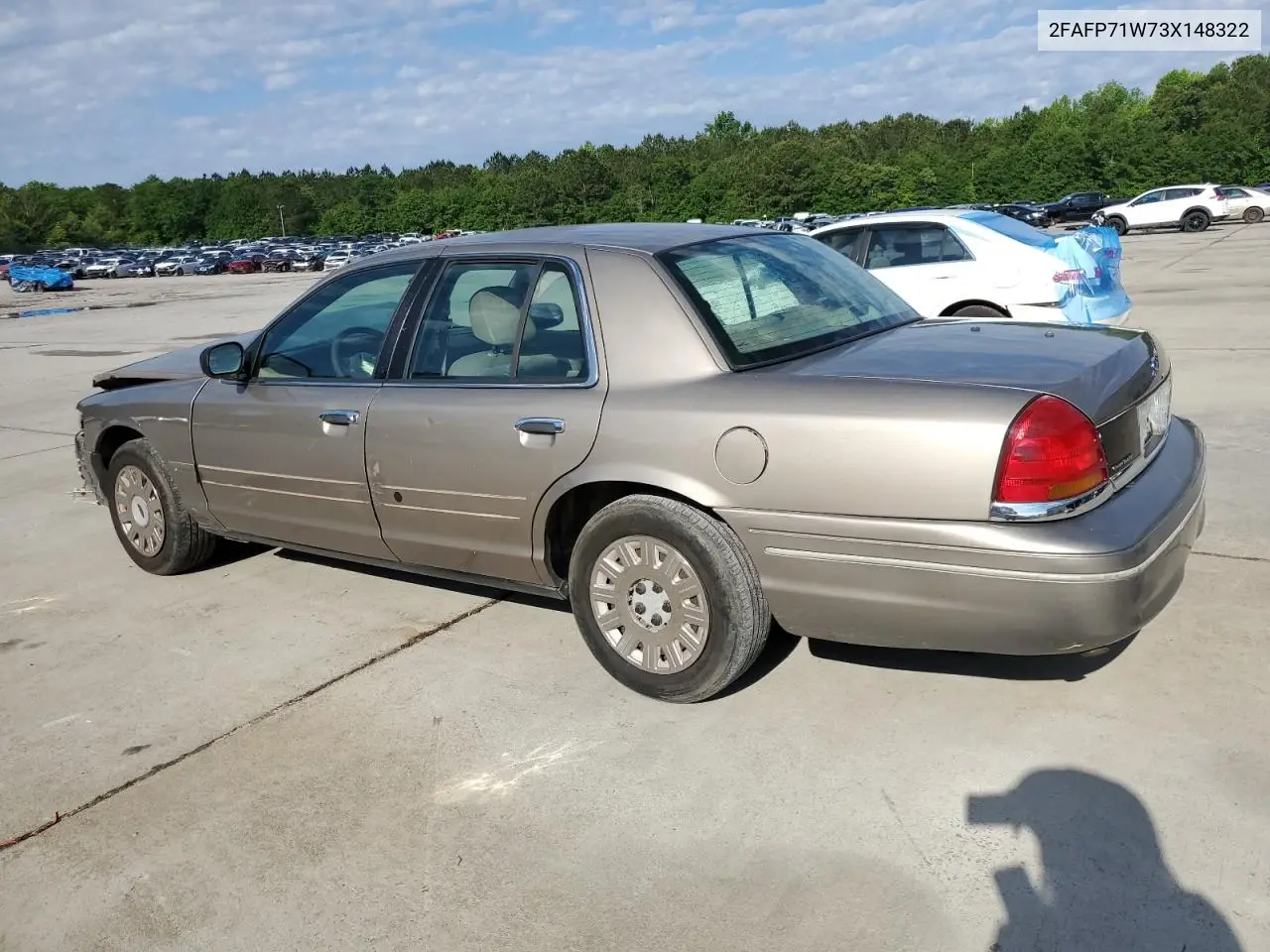 2003 Ford Crown Victoria Police Interceptor VIN: 2FAFP71W73X148322 Lot: 55573035