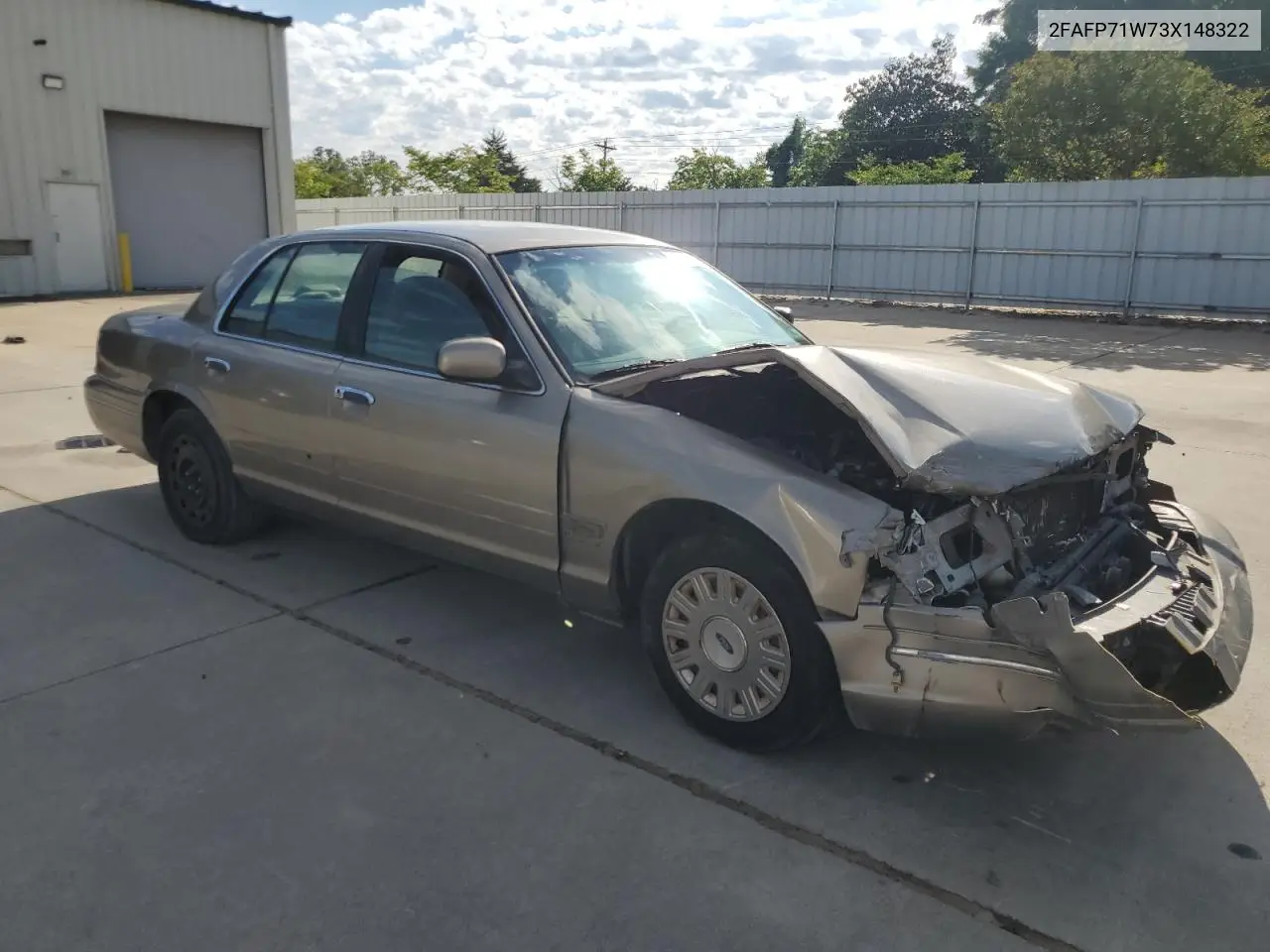2003 Ford Crown Victoria Police Interceptor VIN: 2FAFP71W73X148322 Lot: 55573035