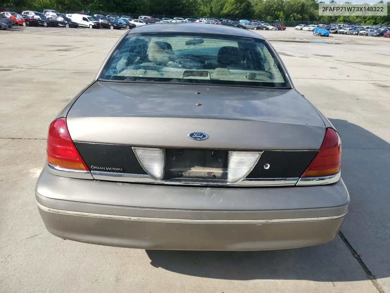 2003 Ford Crown Victoria Police Interceptor VIN: 2FAFP71W73X148322 Lot: 55573035