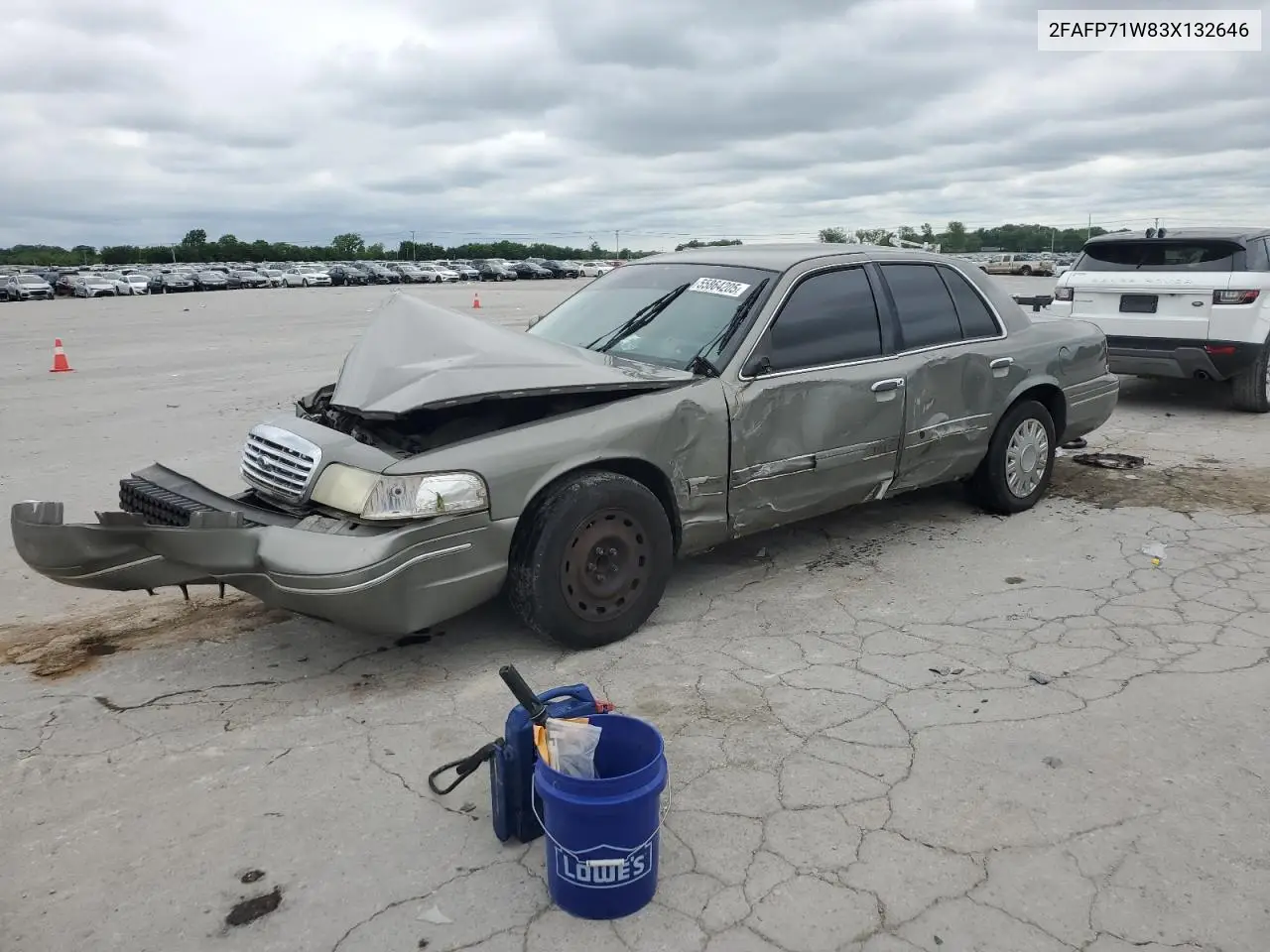 2003 Ford Crown Victoria Police Interceptor VIN: 2FAFP71W83X132646 Lot: 55864205