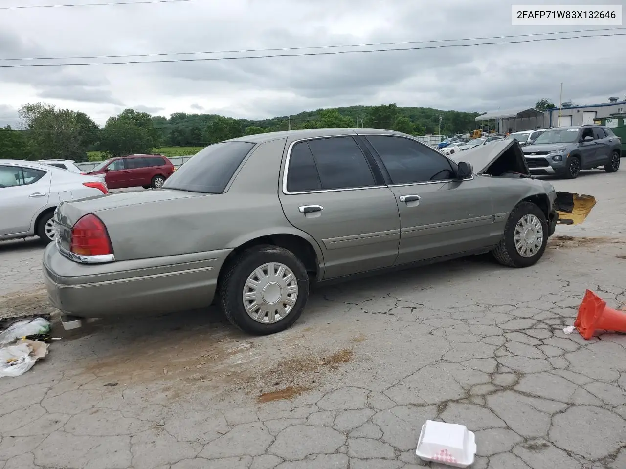 2003 Ford Crown Victoria Police Interceptor VIN: 2FAFP71W83X132646 Lot: 55864205