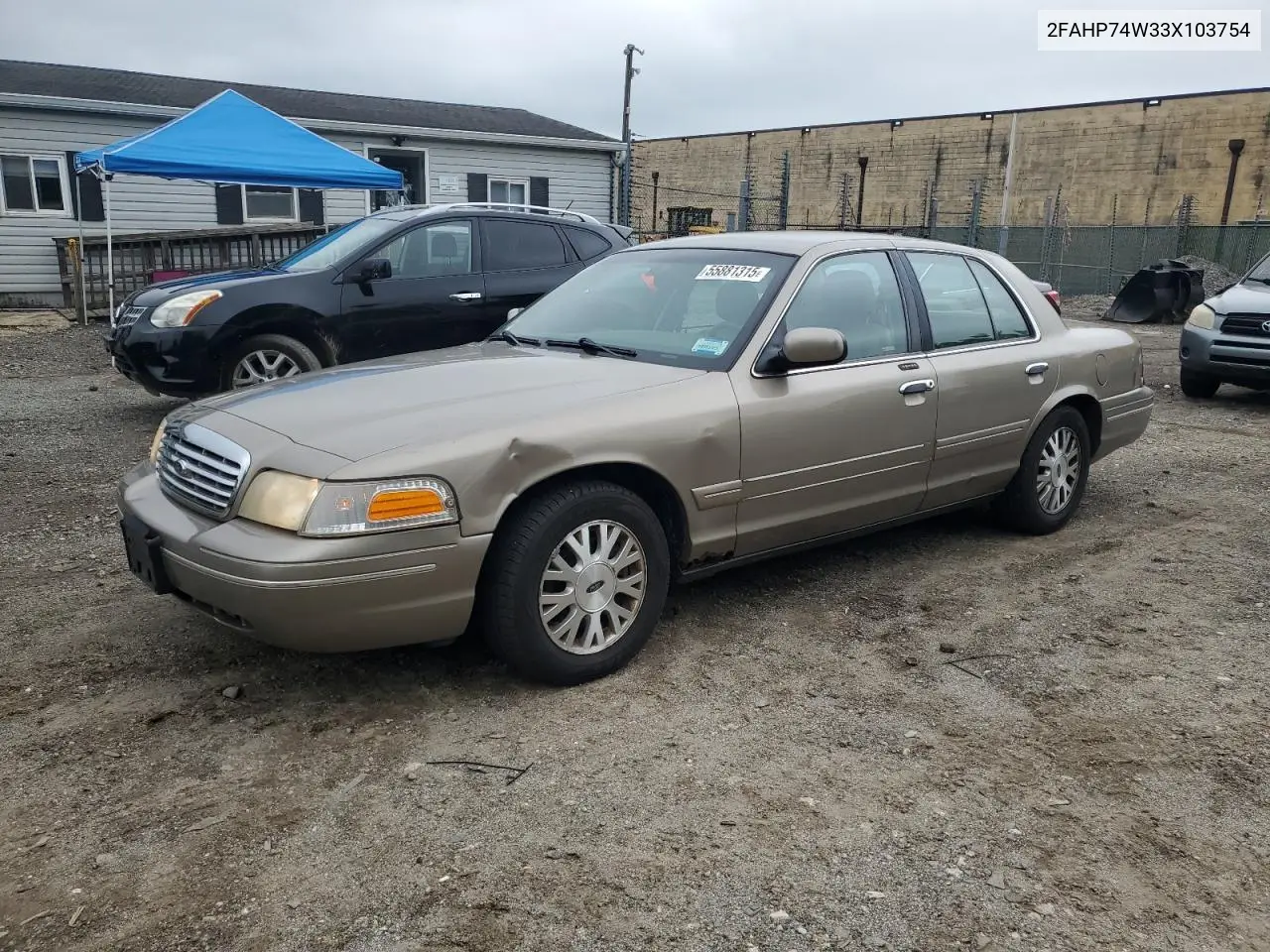 2003 Ford Crown Victoria Lx VIN: 2FAHP74W33X103754 Lot: 55881315