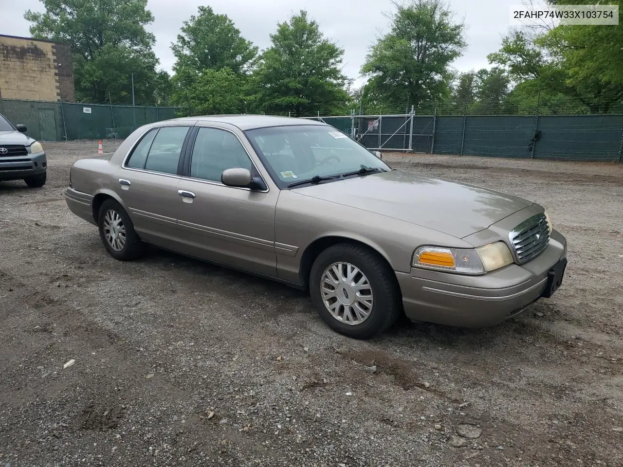 2003 Ford Crown Victoria Lx VIN: 2FAHP74W33X103754 Lot: 55881315