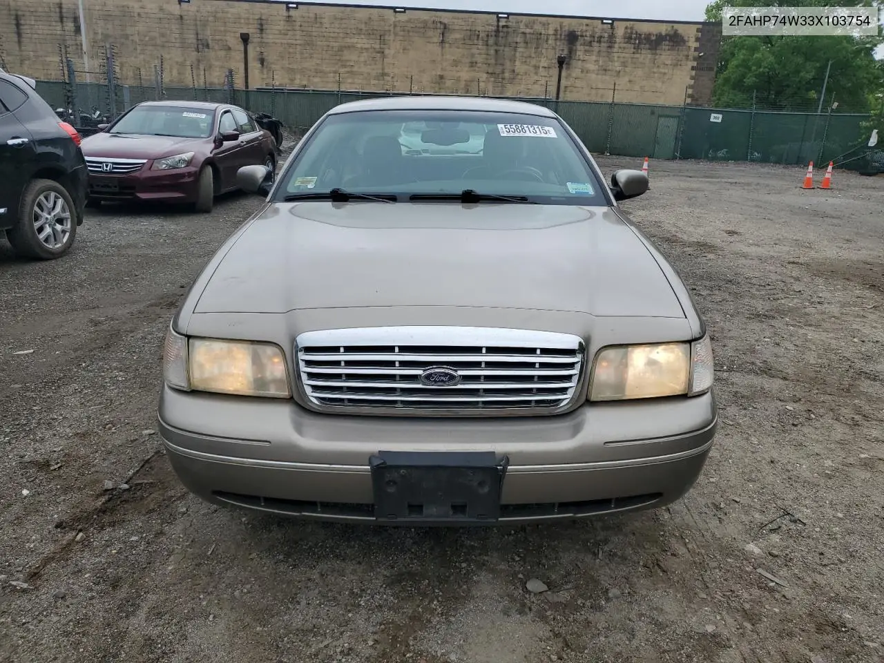 2003 Ford Crown Victoria Lx VIN: 2FAHP74W33X103754 Lot: 55881315
