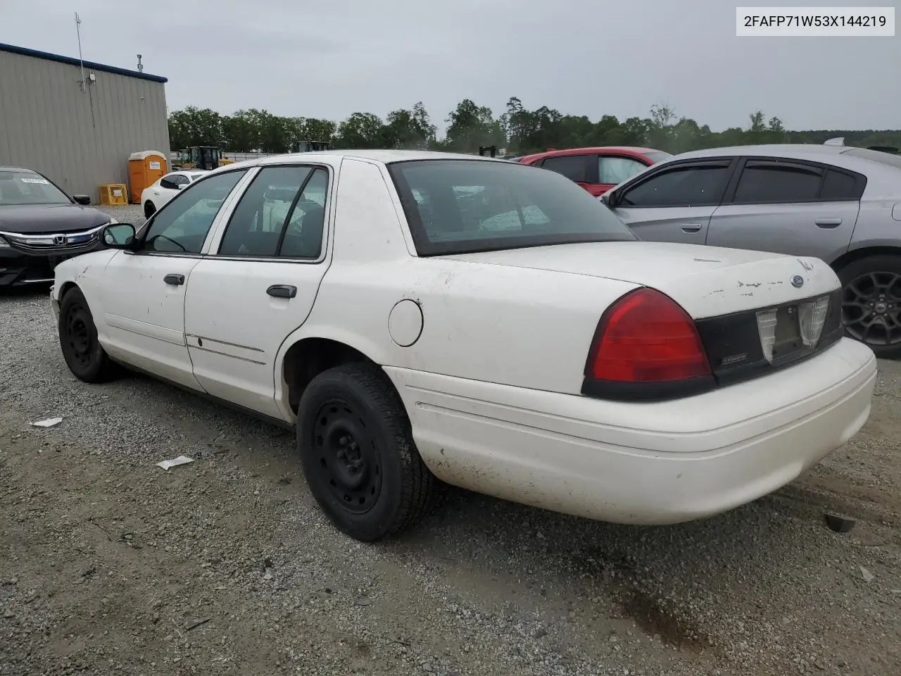 2003 Ford Crown Victoria Police Interceptor VIN: 2FAFP71W53X144219 Lot: 55962795