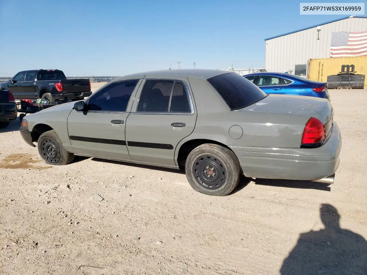 2003 Ford Crown Victoria Police Interceptor VIN: 2FAFP71W53X169959 Lot: 57474345