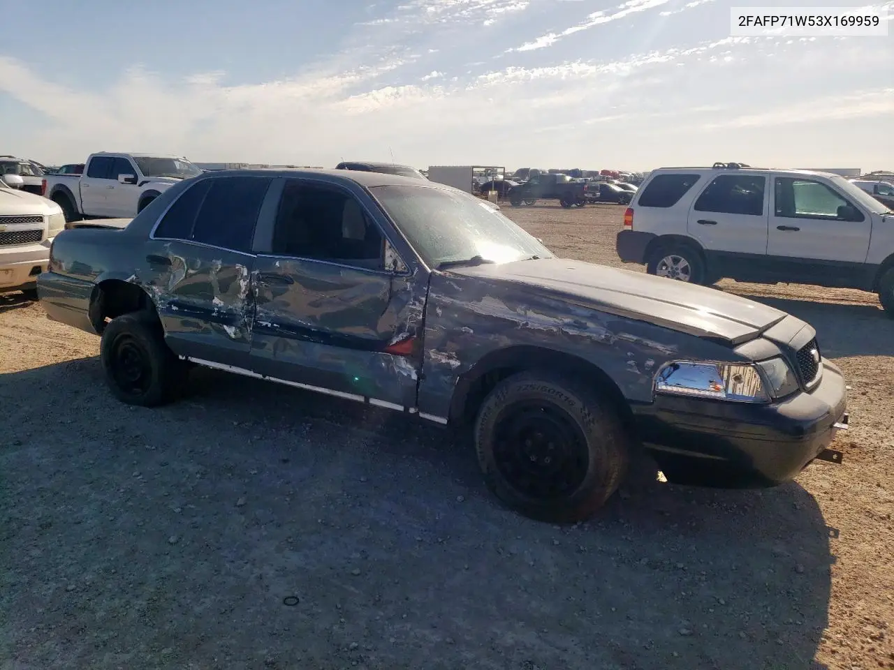 2003 Ford Crown Victoria Police Interceptor VIN: 2FAFP71W53X169959 Lot: 57474345
