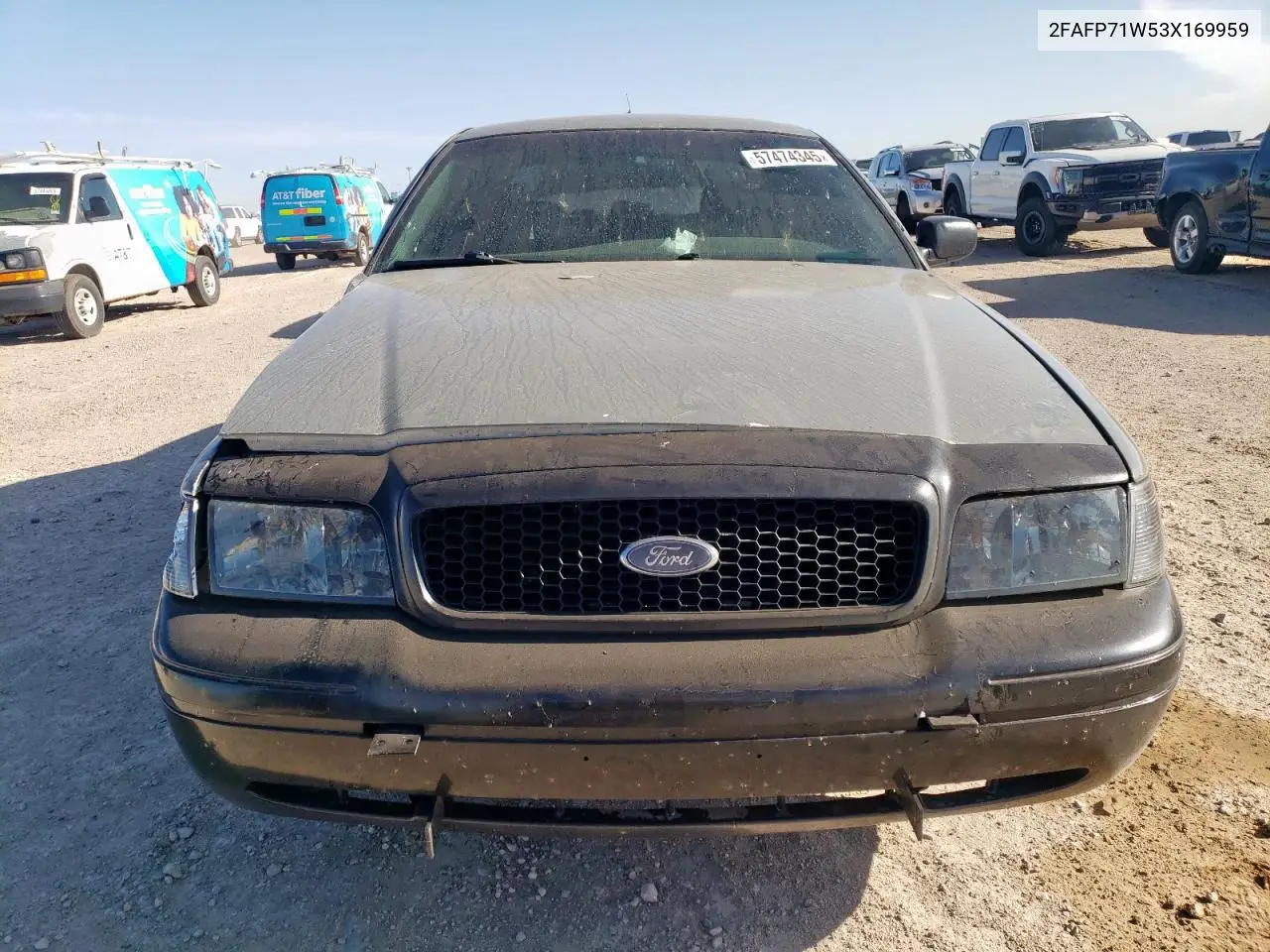 2003 Ford Crown Victoria Police Interceptor VIN: 2FAFP71W53X169959 Lot: 57474345